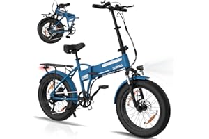 ‎ELEKGO ELEKGO EG10 E Bike Herren Elektrofahrräder-Ebike, E Bike 20 * 4.0 Zoll, E-Bike 7-Gang Getriebe mit LCD-Display, E Bike 250W Motor & 25km/h, Reichweite bis zu 90KM