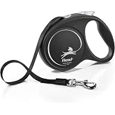 Flexi Black Design L Beden Siyah5MT Şerit Tasma | Tek elle acil fren, durdur ve git d&uuml;ğmesi, ergonomik yumuşak sap, sağlam ka