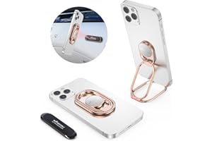 Mindsky Mobile Phone Ring Holder Finger Holder 360° Rotatable Ultra Thin Ring Holder Foldable Mobile Phone Stand Mobile Phone Holder for iPhone iPad Smartphones Tablets (Comes with a Universal Magnet