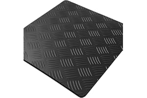 PRESTIGE FLOOR MATS LTD Prestige Mats - 0.5m x 1.5m, Black Rubber Matting - Indoor & Outdoor Use - 3mm - Non-Slip 5bar Design - Ideal for Garage, Vans, Gym, Warehouse