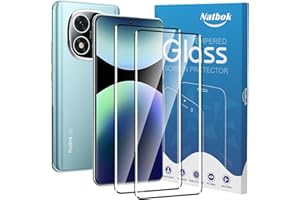 Natbok 2 Piezas 3D Protector de Pantalla para Redmi Note 14 Pro+ / Redmi Note 14 Pro 5G,Dureza 9H, Sin Burbujas, Premium Cristal Vidrio Templado para Redmi Note 14 Pro Plus