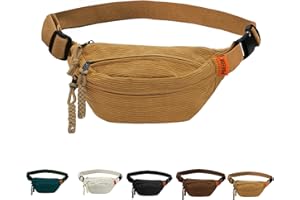 APMGONT Cord Bauchtasche Gürteltasche für Damen und Herren Mode Gürteltasche Fächer mit Reißverschluss Brusttasche Verstellbarer Gurt Bumbag Cord Geldgürtel für Wandern Fitness Fahrrad Geschenke (Kordel-Gelb)