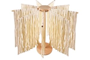 VAILEAL Séchoir à pâtes en bois avec 9 bras amovibles, séchoir à pâtes pliable, réutilisable pour jusqu'à 4,5 kg