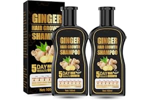 KAYZON Natural Organic Ginger Shampoo Promotes Hair Growth & Anti-Dandruff - Anti-Hair Loss Shampoo for Women & Men (2Pcs)