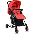 LuvLap Cosmos 2 in 1 Stroller Cum Rocker for Baby & Kids of 6 to 36 Months, Light-weight, Compact Travel friendly Pram (Red)