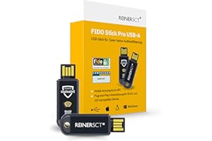 REINER SCT FIDO Stick Pro USB-A | Für FIDO2- und U2F-kompatible Dienste | Sicherheitsschlüssel für schnelle und unkomplizierte Zwei-Faktor-Authentisierung