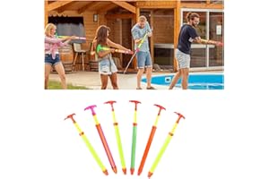 GEPROSMA Pistola ad acqua per bambini, set da 6 – 44 cm, colorata grande pistola a spruzzo, pistola ad acqua, pistola ad acqua, set di 35 m, portata d'acqua per piscina all'aperto