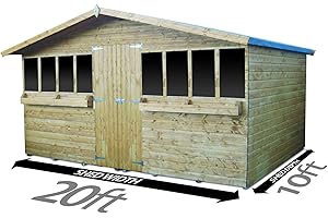 Total Sheds 20ft (6.00m) x 10ft (3.0m) Garden Shed Summer Shed Timber Shed