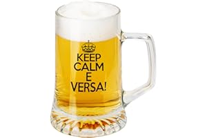 le herisson Boccale da birra keep calm e versa idea regalo divertente