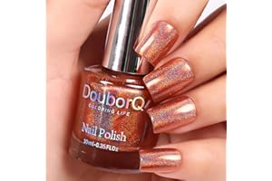MAJOR DIJIT Smalto Unghie glitter, scintillio riflettente super brillante nail polish Smalto per unghie con glitter olografico super glitter asciugatura rapida e lunga durata 10ml (Marrone, 10ml)
