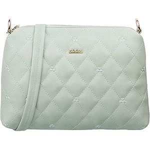 Mochi Women Lightgreen Zip Top Sling Bag (66-7354)