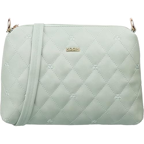 Mochi Women Lightgreen Zip Top Sling Bag (66-7354)