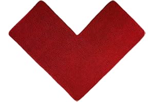 WohnDirect Tappetino da Doccia angolare Rosso - Ideale per cabine Doccia quadrate, può Essere Combinato in Un Set, Antiscivolo e Lavabile - Tappeti da Bagno & tappeti - 50 x 100 x 100 cm