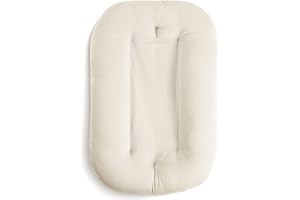 ‎SNUGGLE ME snuggle me® Babynest (0-9 Monate) - Premium Babynestchen Neugeborene, Bio-Baumwolle mit Faserfüllung, Ungepolsterte Mitte, die Umarmungen imitiert, 100% Maschinenwaschbar, Inkl. Reisetasche (Natural)