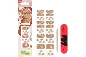 Mylee Gel Nail Wraps [Snow Dough] – Bake Me Happy Collection – 10 Pre-Cured Gel Stickers, No Lamp Needed, Chip-Resistant, Glossy Finish, Long Lasting, Easy to Apply [Christmas 2025]