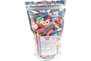 1KG Pick N Mix Sweets Assorted Fizzy Mix Sour Chewy Retro Party Share Resealable Pouch Candybae Quality Candy