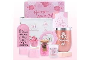 Belillpipi Geschenk für Frauen, 40 Geburtstag Frauen, Beste Freundin Geburtstag Geschenkset, Geburtstagsgeschenk für Freundin, Mama, Schwester, Stilvolles Geschenk für jeden Anlass