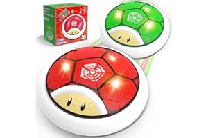 POPERFUN Svävande Fotboll med Glödande LED-belysning, Inomhusfotbollspel, Svävande Fotbollsleksaker för Pojkar och Flickor 3-12 år - Födelsedags- & Julklapp (grönt &
