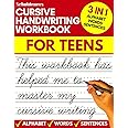 Cursive handwriting workbook for teens