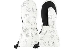 JANGANNSA Baby Gloves Winter Children's Mittens Baby Boy Girl Waterproof Gloves Unisex Outdoor Gloves Ski Gloves 1-6 Years