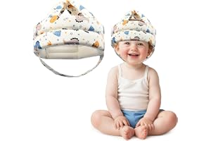 Voarge Babyhuvudskydd, anti-kollision babyhjälm huvudskydd, tecknad babyhuvudskyddsmössa för 6–36 månader gammal baby