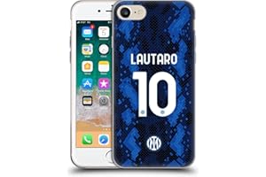 Head Case Designs Licenza Ufficiale Inter Milan Lautaro Martínez 2021/22 Giocatori Home Kit Custodia Cover in Morbido Gel Compatibile con Apple iPhone 7/8 / SE 2020 & 2022