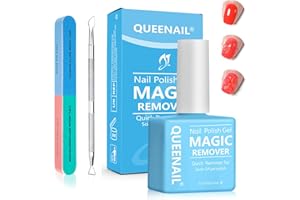 UHELTOSLY 1pcs (15ml) Gel Acrylic Nail Polish Remover,Professional Gel Remover,Included Cuticle Pusher and Tools File,Help you Easily and Quickly Remove Gel Polish