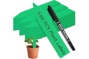 BECHOICEN Plastic Plant Labels, 150Pcs Plant Tags Garden Plant Labels Plant Labels for Garden Seed Potted Herbs Flowers Vegetables, Multicolor
