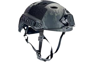 HANSTRONG GEAR Taktischer Airsoft-Schutzhelm, verstellbar, schnell einsetzbar, PJ NVG Halterung für Taktische Airsoft, Paintball