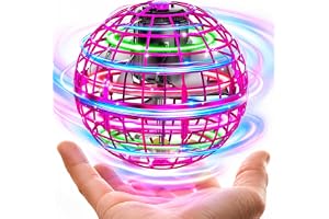 MudMonsters Magic Flying Orb Ball Toy – 360° Rotating Hand-Controlled Hover Spinner & Sky Spin Gesture Flight Ball with Remote, USB Rechargeable RGB LED Lights, Indoor/Outdoor Fun for Kids & Adults