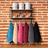 DECASATEXTIL 100% Cotton Tea Towels - Pack of 6 - Absorbent 400GSM Dish Towels - Plain Colors - Soft, Reusable and Machine Wa
