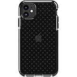 Tech21 Protective Apple iPhone 11 Case Thin Patterned Back Cover with FlexShock - Evo Check - Smokey/Black - 6.1 inches