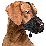 ILEPARK Museruola per Cani, Morbido Museruola per cani in rete traspirante, Impedisce di Masticare, Rosicchiare e Abbaio, Reg