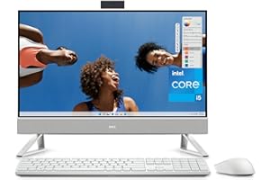 Dell Inspiron 24 5430 Ordinateur de Bureau Tout-en-Un 23.8" FHD, Processeur Intel Core i5-1334U, Graphique Intel, RAM 8Go, SSD 512Go, Windows 11 Home, Clavier Français AZERTY, Blanc