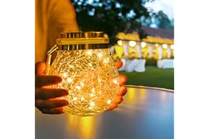 OVKER Farolillos Solares Colgantes,30 led Linterna Solar Exterior Jardín IP65 Impermeable Farol Solar Exterior,Solar Lights Outdoor Decoracion(Color cálido)