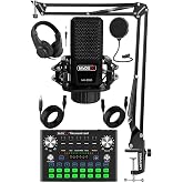 Midex MX-2020 Compact Set-1 Efektli Ses Kartı Mikrofon Stand Seti (PC ve Telefon)