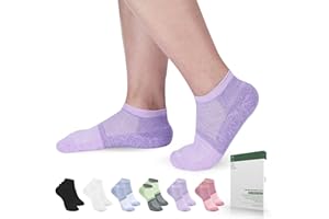 Bulinlulu Diabetic Socks for Women&Men-6 Pairs Bamboo Non Binding Diabetic Ankle Low Cut Sock Size 6-9