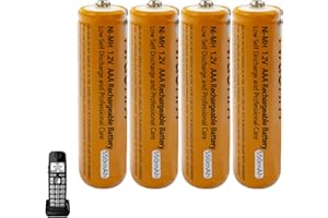 NRAONRN Piles Rechargeables AAA 550mah 1,2v pour Téléphone Gigaset, Pile AAA 550mah Ni-MH Batterie téléphone pour Panasonic, Lot de 4