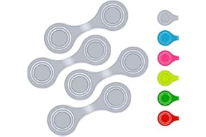 Thingles 4 x Reflector Clips - Magnetic Reflectors for Clothing, Jacket, Dog Harness - Flexible Use When Jogging, Backpacks or School Bag [Silver]