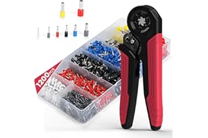 Pinza Crimpatrice 0.08-10 mm², Beaspire Crimpatrice Capicorda Esagonale Elettrico con 1200 Pezzi Terminale a Crimpare, Per Cavo Elettrici, Puntalini Elettrici, puntali a filo (10-6 Crimper kit)
