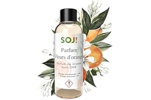 SOJ Concentré de Parfum pour Bougies, Création de Bougies, sans CMR de Grasse, 30 ml (Fleur d'oranger)