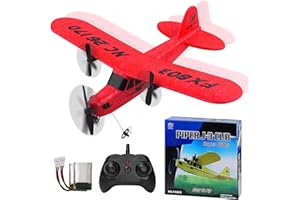 yusvwkj RC Plane, FX803 EPP RC Airplane Ready to Fly, 2.4 GHz 2 Channel Remote Control Airplane RC Glider, Remote Contro Glider for Kids/Adults/Beginners, Red