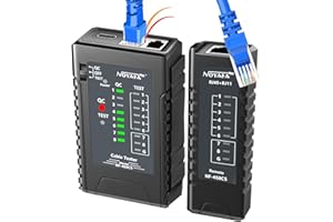 YILTION NF-468CS Network Cable Tester Ethernet Tester for RJ45 RJ11 RJ12 POE /Cat5 Cat5e Cat6 Cat6a Cat7 UTP/Shield Cables LAN Connection Verifier Cable Test Tool (Professional Grade-black)