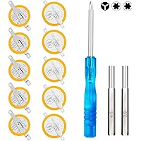 IWANGDO 5 Stück CR2025 Batterien 5 Stück CR1616 Batterien mit Schaft kompatibel mit Game Boy, Gameboy Color GBA mit Sicherhei