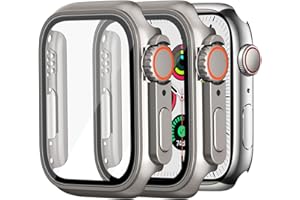 Dilhvy Etui na zmianę sukienki kompatybilne z Apple Watch serii 4/5/6/SE 44 mm z osłoną ekranu ze szkła hartowanego, ultra stylowa pełna ochrona twarda obudowa PC, osłona zderzaka, akcesoria do iWatch 44 mm