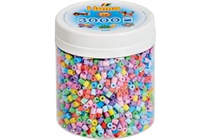 Hama Perlen 209-50 - Bügelperlen Dose mit ca. 3000 Midi Bastelperlen mit Durchmesser 5 mm, in Pastell Mix, kreativer Bastelspaß für Groß und Klein
