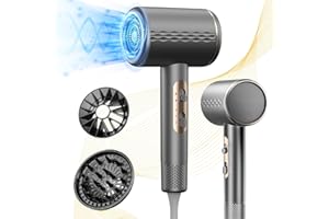 Journeyside Secador Pelo, Secadore Pelo Iónico 2400W Secador Pelo Profesional, Secador de Pelo de Viaje Föhn Iónico con 1 Concentrador+Difusor, 2 Velocidades y 3 Temperatura, para Hogar y Viaje