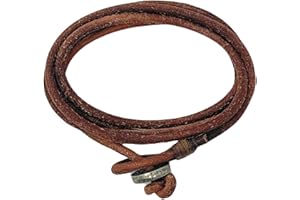 LOCAL LEAGUE Braccialetto Multi-strato in Cordino di Pelle da Uomo, Fidanzato SURF PATROL AUSTRALIA Regolabile Multilivello per Surfista Vacanze Feste Sagre Spiaggia REGALO 92 cm