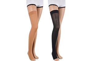 23-32 mmHg ASSISTICA® medyczne pończochy uciskowe klasy 2 z otwartym czubkiem stopy, zapasowe pończochy / alternatywa dla pończoch ortopedycznych z domu sanitarnego