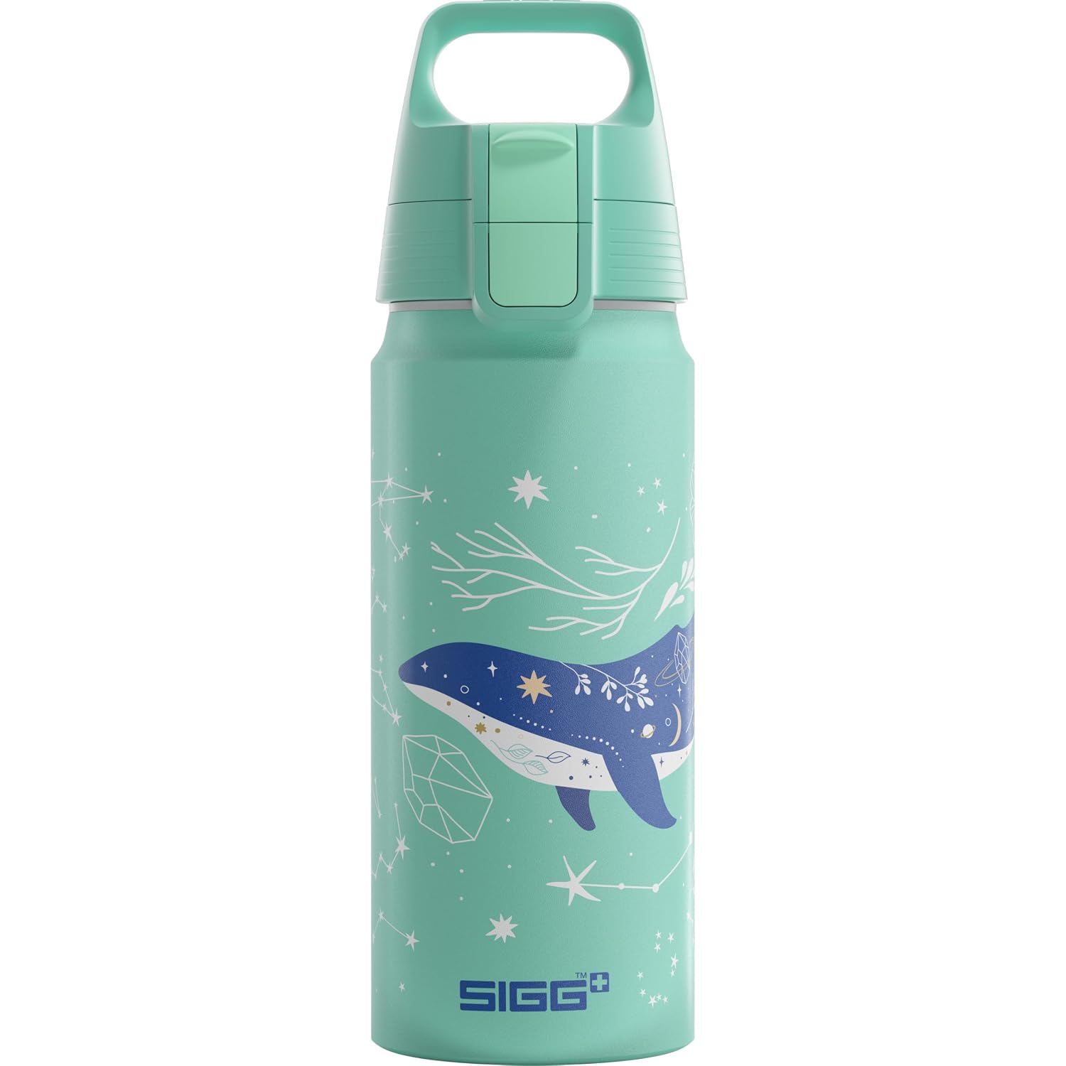 SIGG - Alu Trinkflasche Kinder - WMB ONE - Made in Switzerland - Für Kohlensäurehaltige Getränke Geeignet - Auslaufsicher - Federleicht - BPA-frei - ClimatePartner Zertifiziert - Sport & Schule - 0,6L